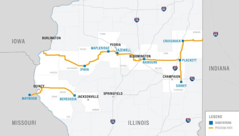 Ameren CentralI llinois Map