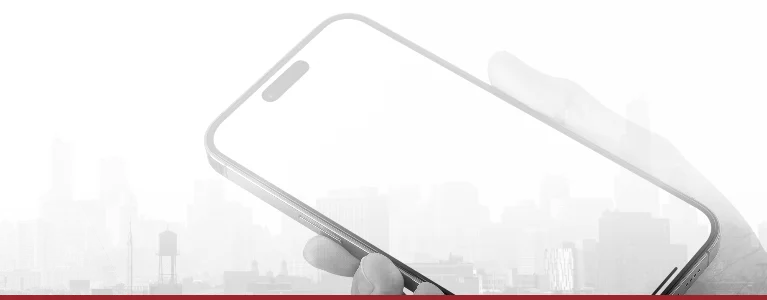 human holding mobile phone